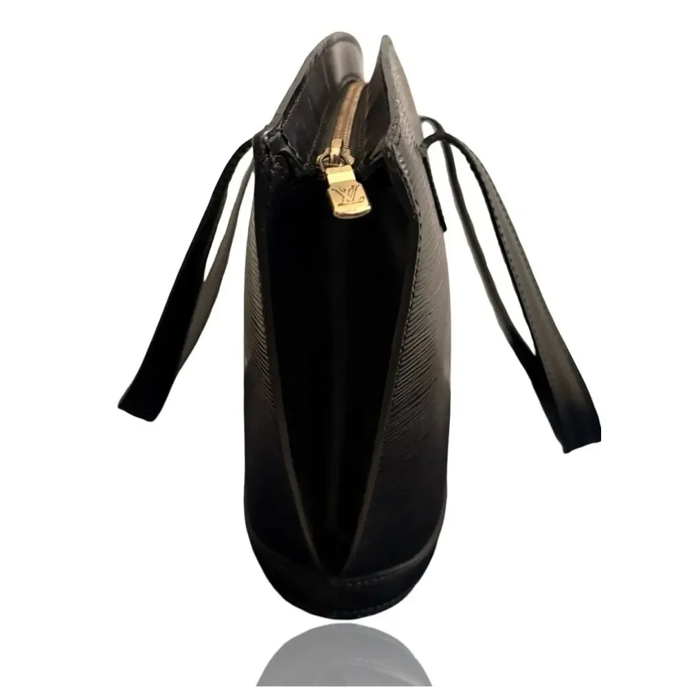 Louis Vuitton Epi Saint Jacques PM Black Epi Leather Tote Bag Vintage Authentic